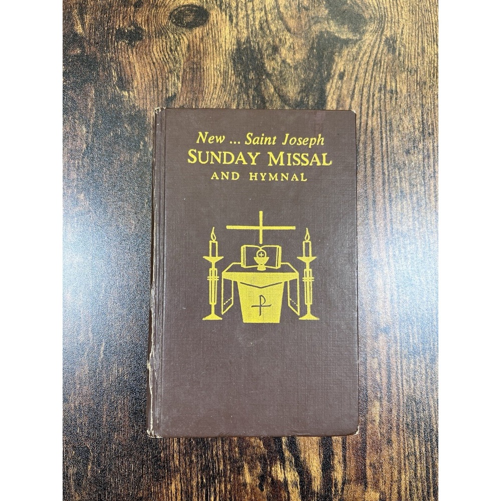 Vtg Book New Saint Joseph Sunday Missalβ and Hymnal Catholic 1966 HC Brown Cover